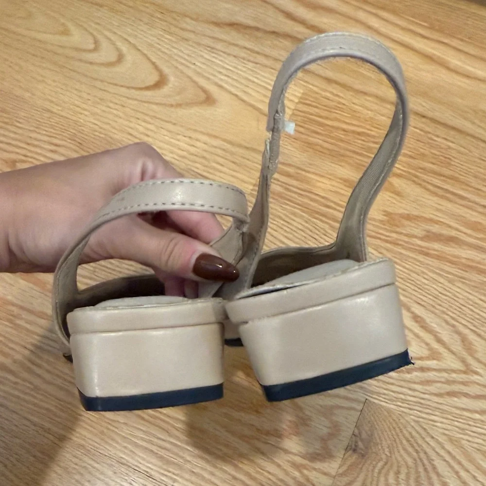 Anne Klein Two-Tone Slingback Shoes - Picture 5 of 8